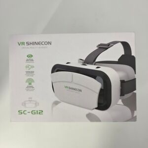 VR Shinecon SC-G12 Virtual Reality Glasses Unisex OS White Excellent 3D Goggles